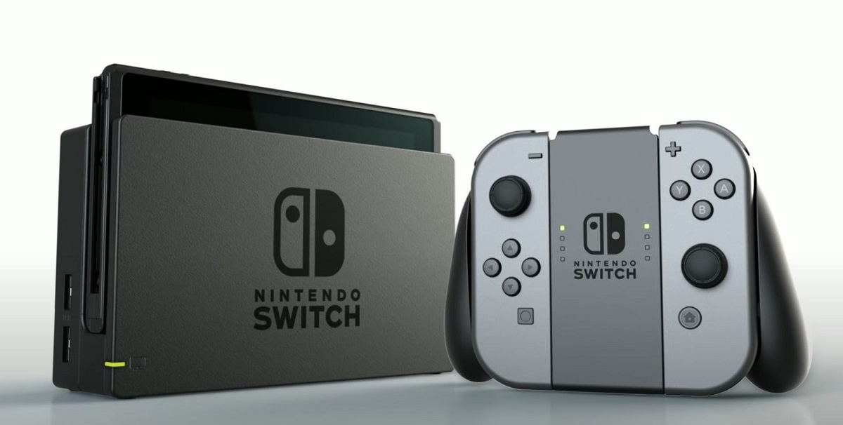 Nintendo switch console and controller