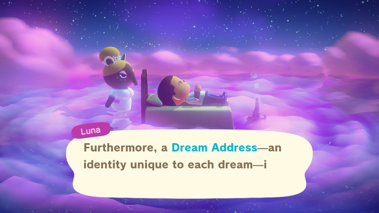 animal crossing new horizons dreaming