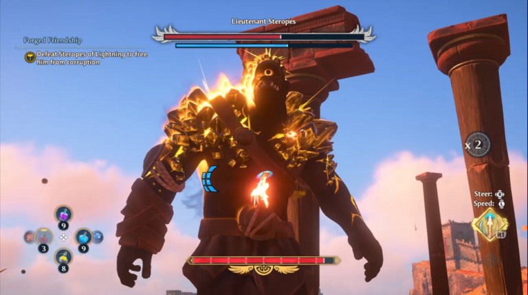 How to Beat Lieutenant Steropes in Immortals Fenyx Rising
