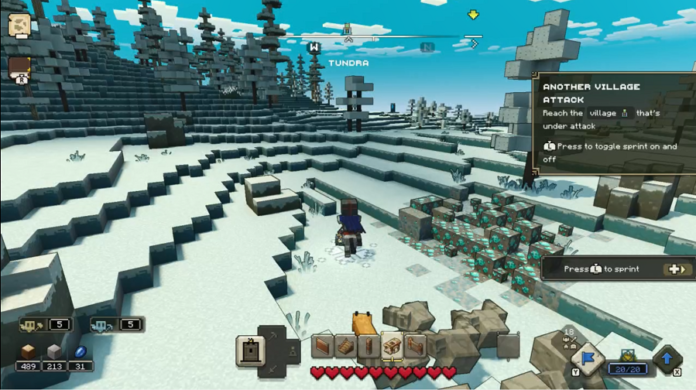 minecraft legends gameplay to village